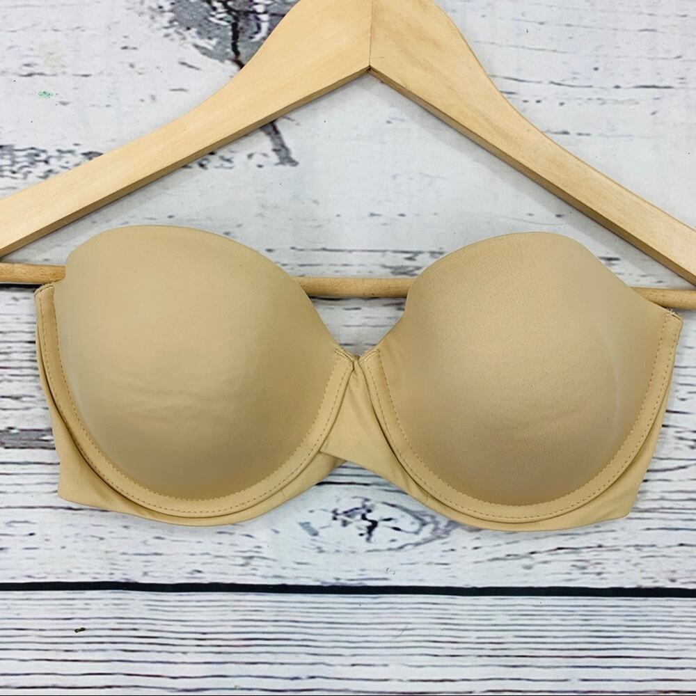 Maidenform strapless nude bra underwire padded